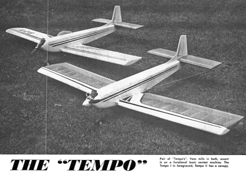 Tempo - Retro RC Aerobatic - parts set and plan