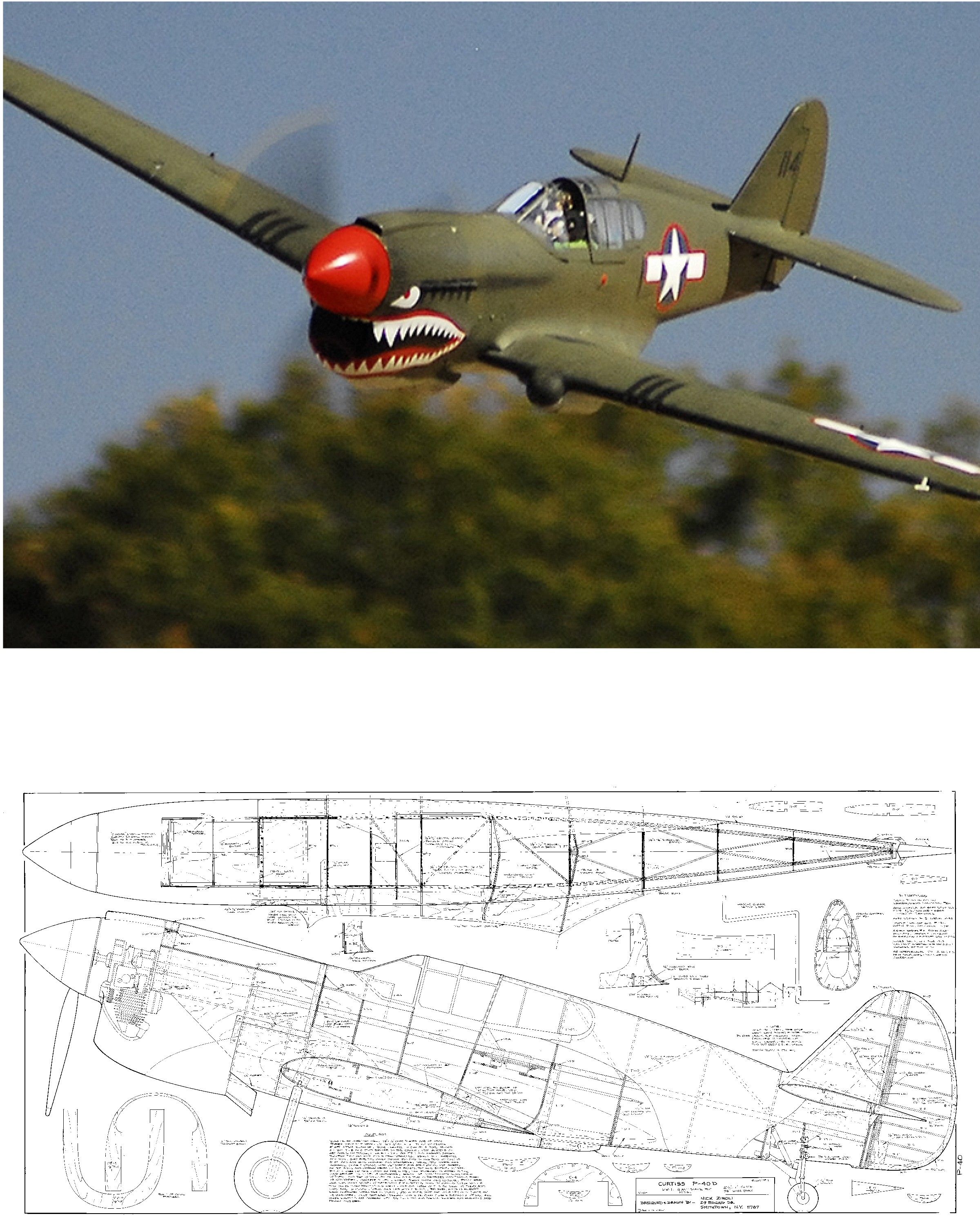 P-40 Warhawk - Parts Set - Ziroli