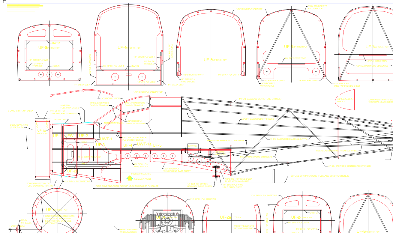 Aeronca L Series( LB ) – 1/4 Scale Parts Set by Bates